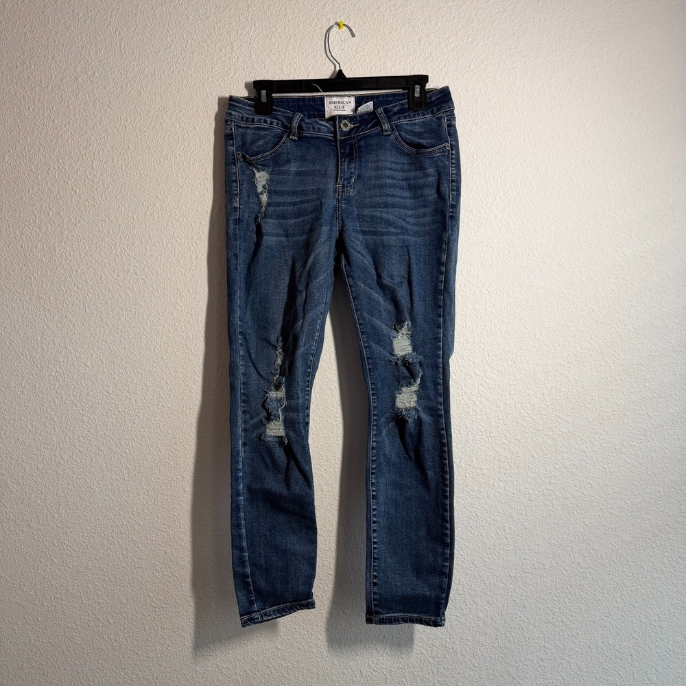American Blue Skinny Jeans Womens 30 Blue Denim Stretch Medium Wash Casual Wear